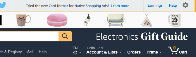 Navigácia Amazon Shopping Guide amazon shopping
