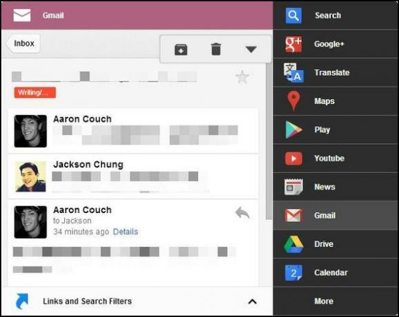 Čierne menu: Prístup ku všetkým službám Google v rámci jedinej ponuky [Chrome] Gmail Convo
