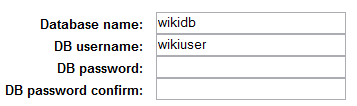 Vytvorenie databázy Wiki