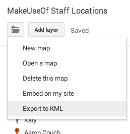 Google - Export-KML Maps