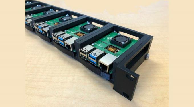 Raspberry Pi 4B Cluster Rack Mount