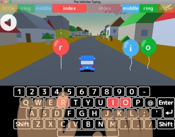 Aplikácia Typing Vehicles for Mac