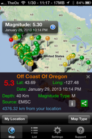 Quake Spotter - jednoduchý spôsob sledovania zemetrasení [iOS, platené aplikácie zadarmo] QuakeSpotter03