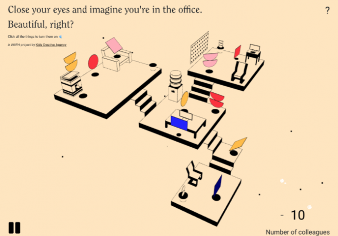 I Miss The Office simuluje bežné kancelárske zvuky pre hluk v pozadí pri práci z domu