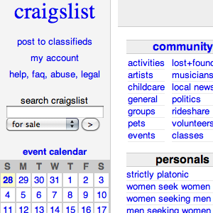 prehľadať všetky craigslist