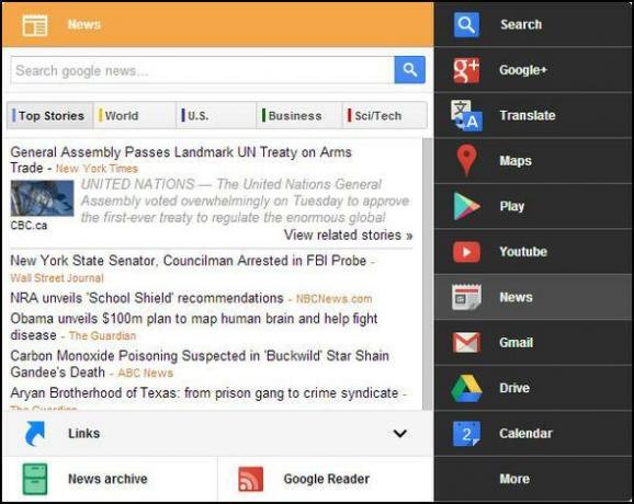 Čierne menu: Prístup ku všetkým službám Google v rámci jedinej ponuky [Chrome] News