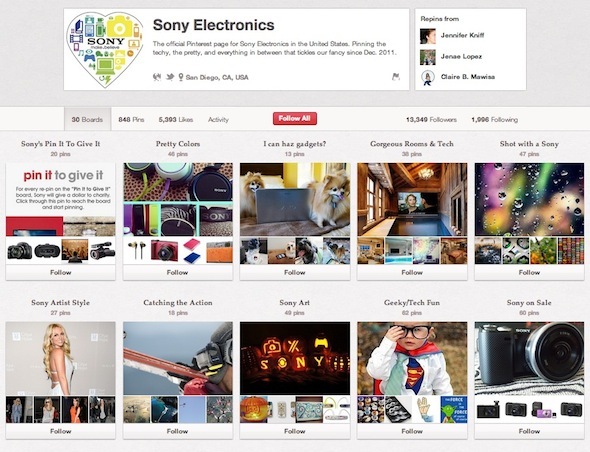 Vyznačte to na Pintereste: 10 používateľov, ktorých by ste sa mali riadiť Sony