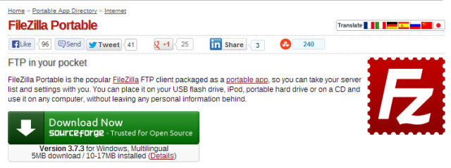 Prenosné FileZilla