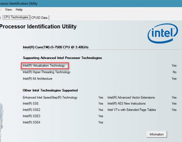 Pomôcka na identifikáciu procesora Intel