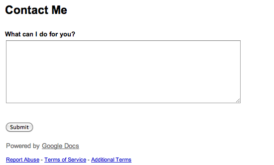 Ako pridať kontaktný formulár služby Dokumenty Google do blogu služby Blogger Img7