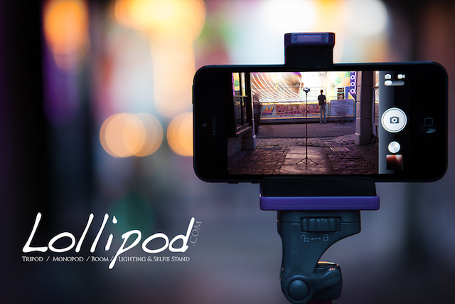 Lollipod.com - Stojan na statív / monopod / výložník / osvetlenie a autoportrét pre viac zariadení od inteligentných telefónov po GoPro, menšie fotoaparáty, blesky alebo video svetlá.