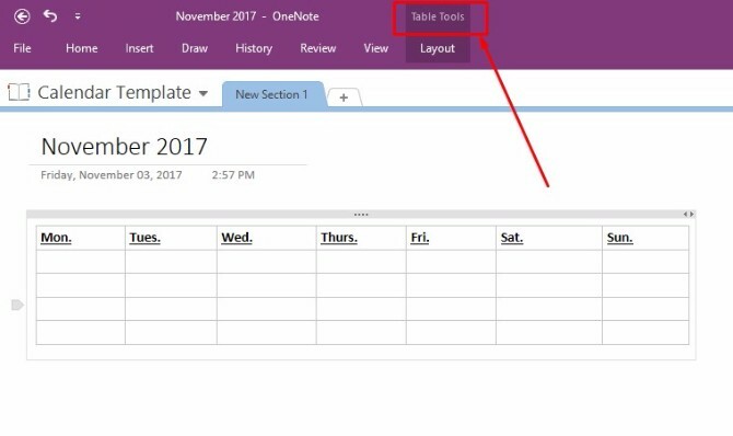 vytvoriť onenote šablónu kalendára