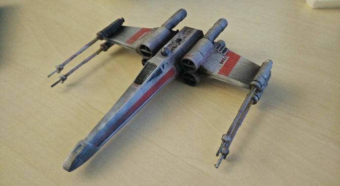 3D tlačová hviezda vojny rekvizity x-wing bojovník