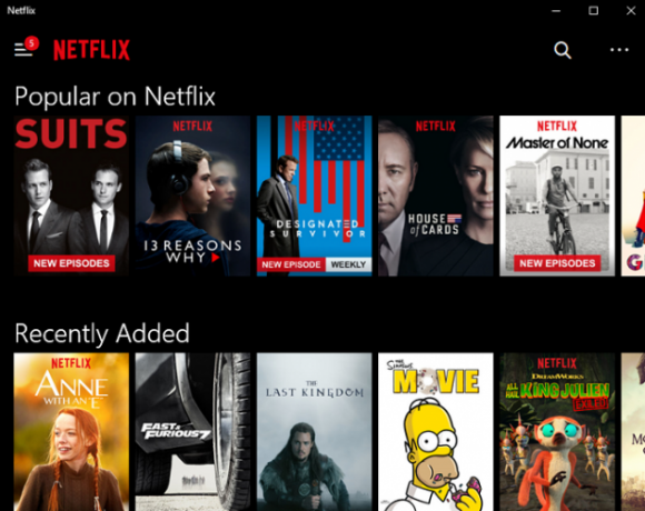 okná netflix 10 kortana