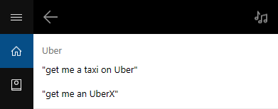 uber cortana