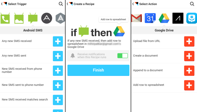 IFTTT-For-android-phone-Guľatina-SMS-Google-drive-zálohovanie textoch