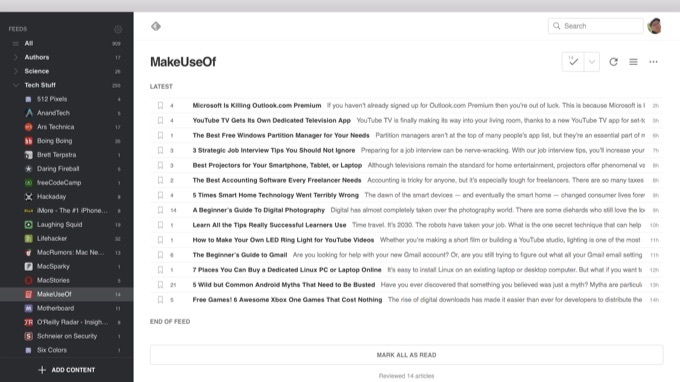 Najlepšie aplikácie feedly mac native