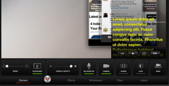 TouchCast vám umožňuje vytvárať silné interaktívne videá na vašom iPad TouchCast teleprompter