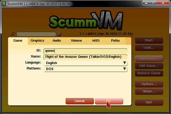 SCUMMVM - Emulátor adventúry point-and-click 31
