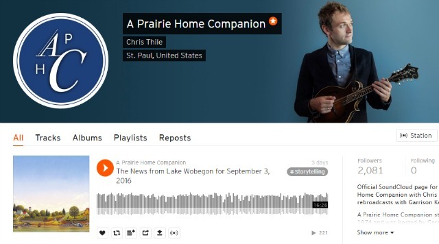 Prairie Home Companion Podcast na SoundCloud