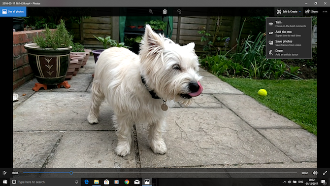 Video v aplikácii Windows Photos