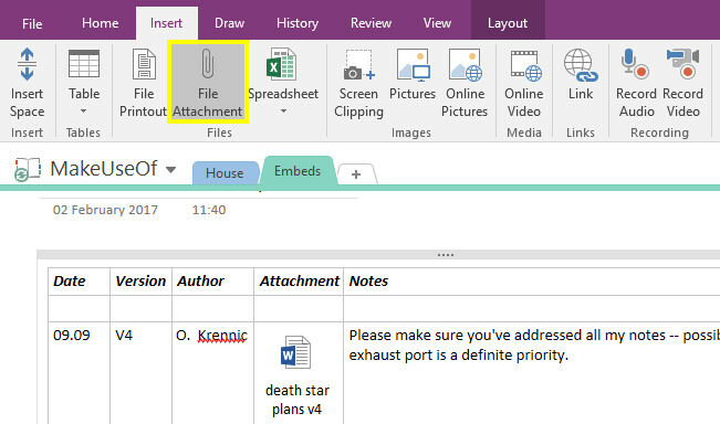 Vložte médiá, aby ste OneNote zmenili na prílohu súboru Digital Scrapbook