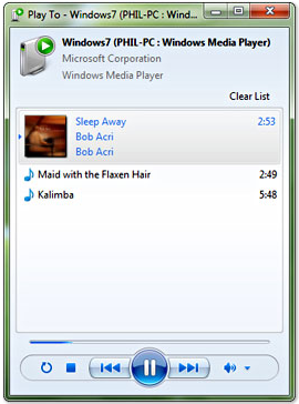 prehrávač Windows Media Player 12