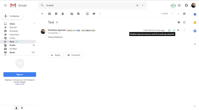 Rozšírenie Mailtrack Google Chrome