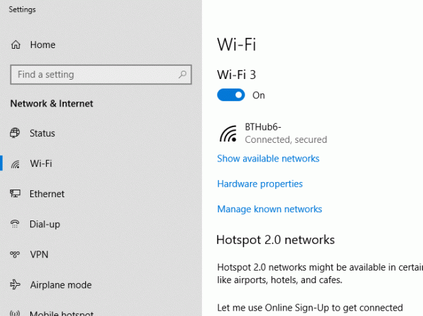 Windows 10 Nastavenia Wi-Fi