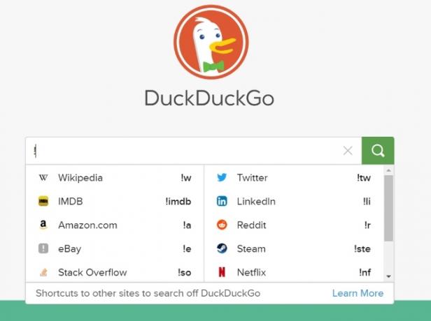 Súkromný vyhľadávací modul DuckDuckGo Bangs