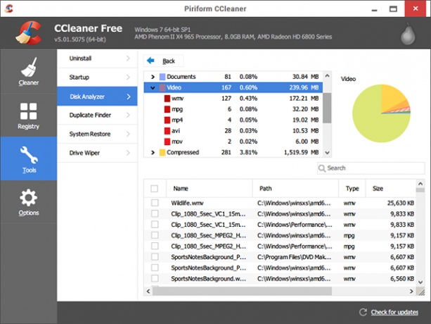 Vizualizácia disku-priestor-CCleaner