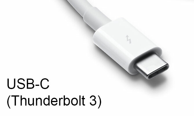 Konektory USB-C a Thunderbolt 3