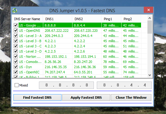 prepnúť dns server