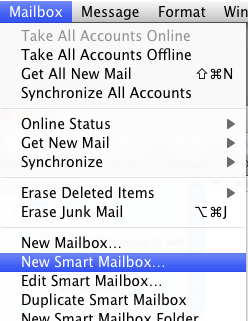 inteligentné poštové schránky Apple Mail