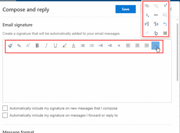 Formátovanie podpisu v programe Outlook v Office 365