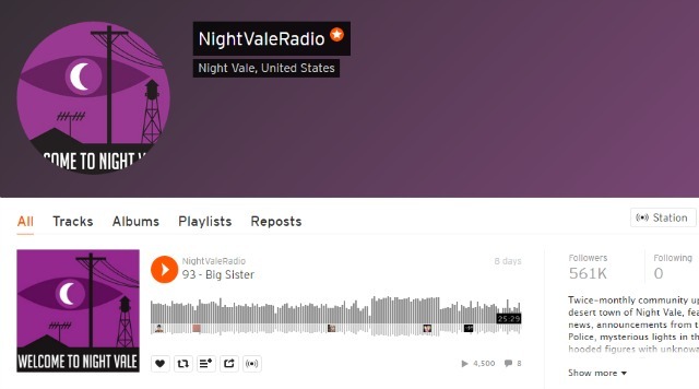 Rádio podcast Night Vale Radio na SoundCloud