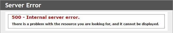 Interná chyba servera CIC 500