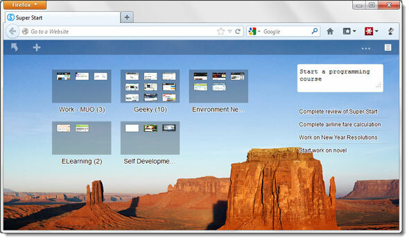 Super Start Your Day s vizuálnymi záložkami a jednoduchým zoznamom úloh [Firefox] super start01