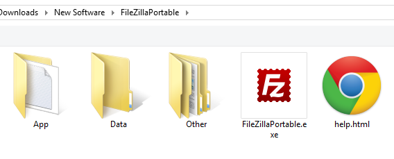 Priečinok FileZilla