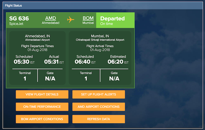 Táto užitočná webová stránka je známa ako Flightstats