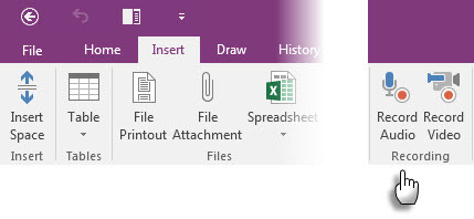 Microsoft OneNote - zvukové poznámky