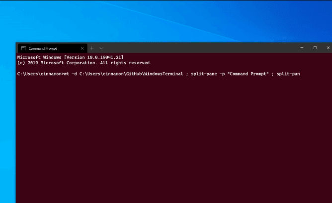 Argumenty príkazového riadku pre terminál Windows