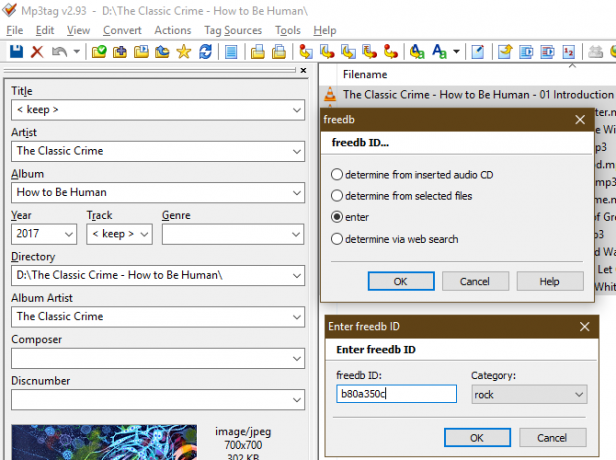 Značka MP3 Zadajte freedb ID ručne