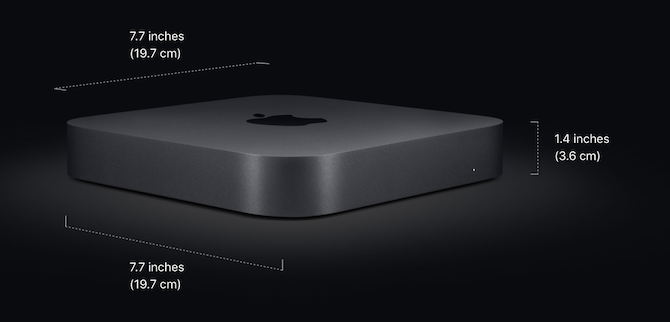 Rozmery fyzickej veľkosti Mac Mini