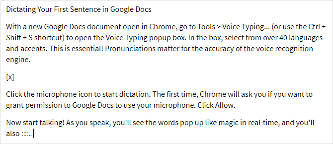 Hlasové písanie Google Doc: Príklad tajného písania pre produktivitu Google Docs