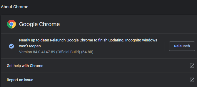 Skontrolujte aktualizácie prehliadača Chrome