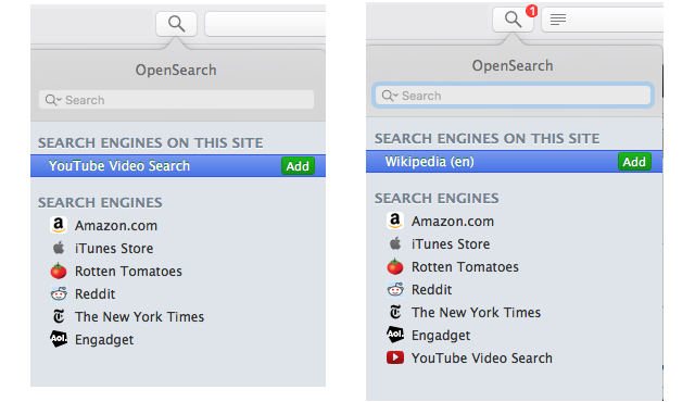 OpenSearchSafari