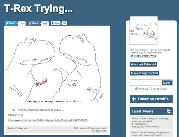 Potrebujete dobrý smiech? Postupujte podľa týchto 10 blogov Tumblr TRex