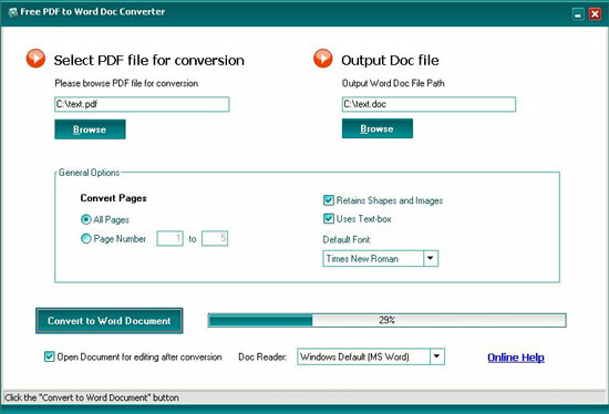 zadarmo PDF to Word Converter