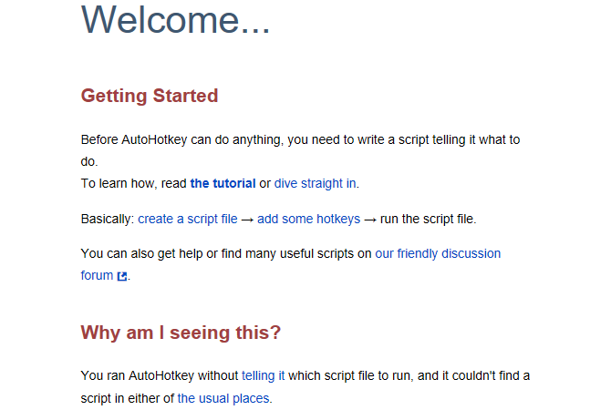 Vitajte pomocný dokument AutoHotkey
